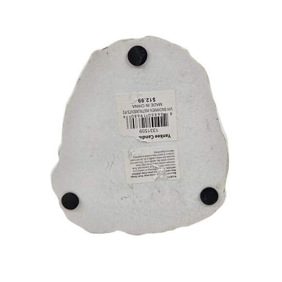 Yankee Candle Snowmen Instruments Glass Votive Holder Resin Cello Drum Christmas - Picture 9 of 10